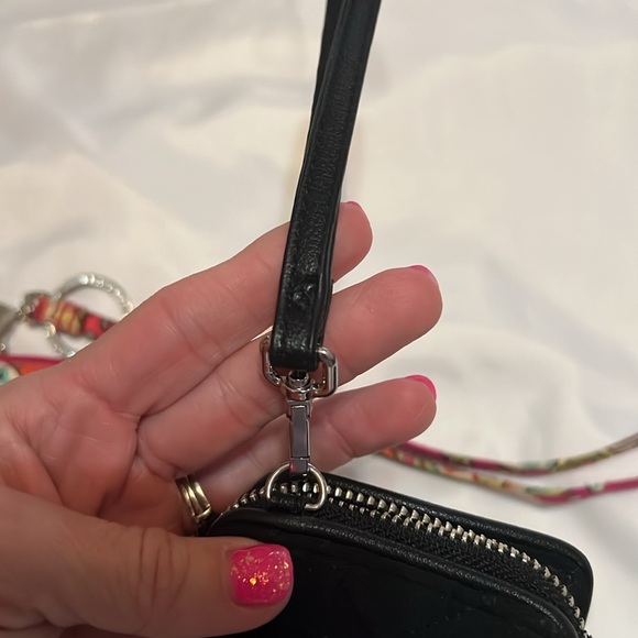 Vera Bradley Black Fabric Zip Around Wallet & Pink Floral VB ID Lanyard - Picture 14 of 14